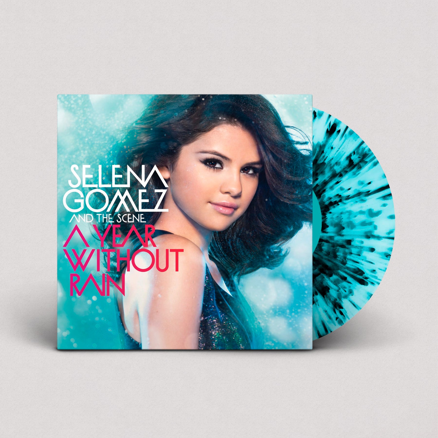 Selena Gomez & The Scene - A Year Without Rain (Transparent Ice Blue & Black Splatter, Vinilo)