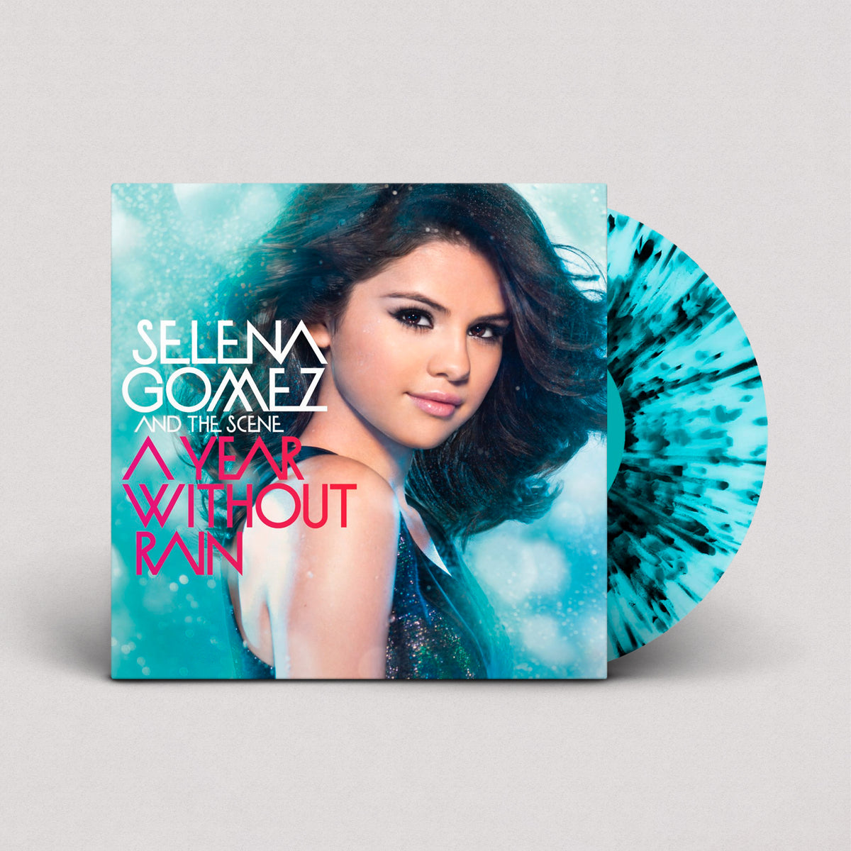 Selena Gomez & The Scene - A Year Without Rain (Transparent Ice Blue & Black Splatter, Vinilo)