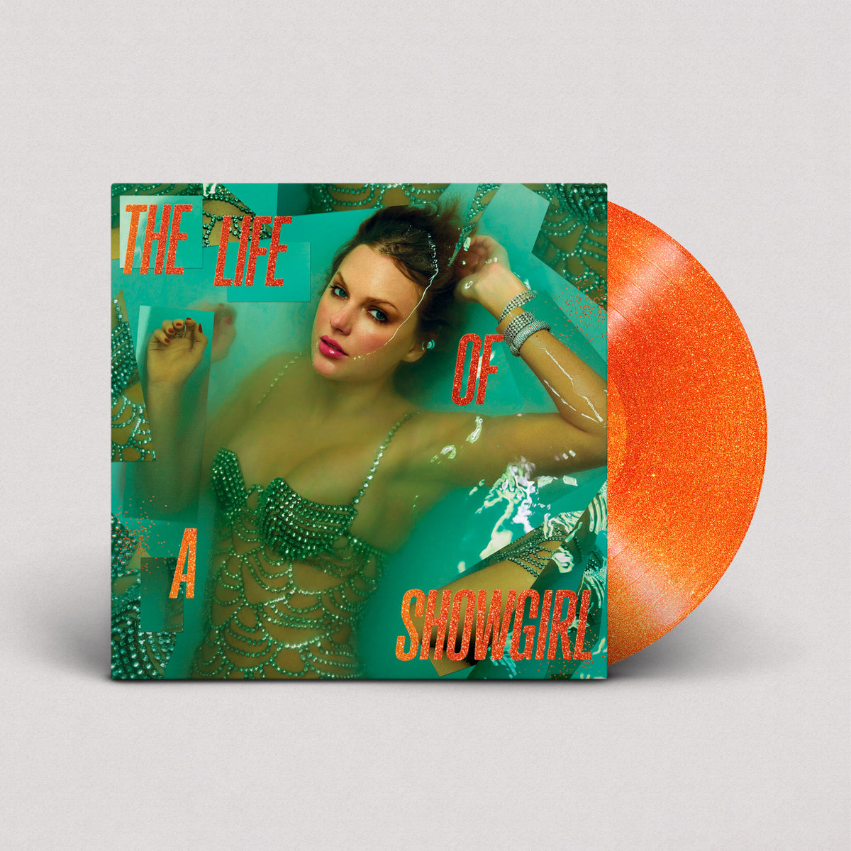 Taylor Swift - The Life Of A Showgirl (Translucent Orange With Gold Glitter, Vinilo)